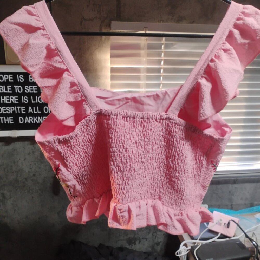 Pink Ruffle Top - Picture 2 of 3